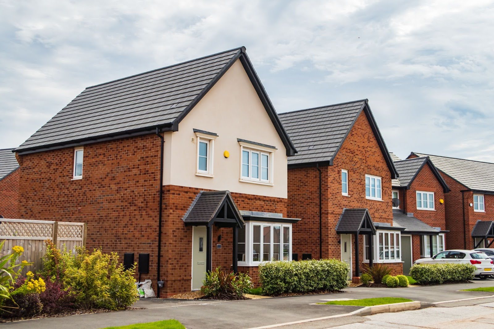 New build housing development designed to meet modern energy efficiency and air tightness standards